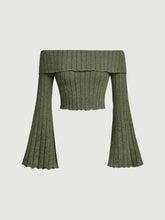 Off Shoulder Flounce Sleeve Tee